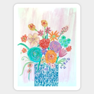 Bright Colourful Florals Sticker